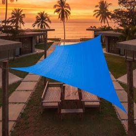Artpuch Custom Size Sky Blue Sun Shade Sail Triangle Canopy 185 GSM Durable Fabric UV Block Awning for Outdoor Patio Garden Backyard (Customized (Color: Sky Blue, size: 06'x14')