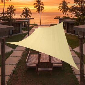 Artpuch Custom Size Beige Sun Shade Sail Triangle Canopy 185 GSM Durable Fabric UV Block Awning for Outdoor Patio Garden Backyard (Customized Ava (Color: Beige, size: 10'x18')