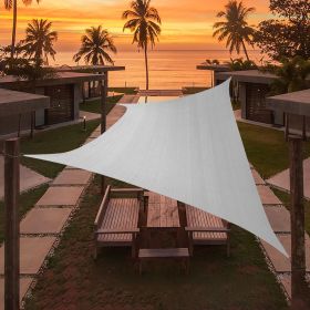 Artpuch Custom Size Light Gray Sun Shade Sail Triangle Canopy 185 GSM Durable Fabric UV Block Awning for Outdoor Patio Garden Backyard (Customize (Color: Light Gray, size: 13'X21')