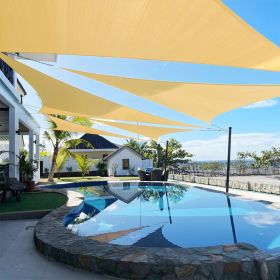 Artpuch Custom Size Sand Sun Shade Sail Triangle Canopy 185 GSM Durable Fabric UV Block Awning for Outdoor Patio Garden Backyard (Customized Avai (size: 23X25X25)