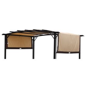 Universal Canopy Cover Replacement for 12x9 Ft Curved Outdoor Pergola Structure (Color: AS PIC)